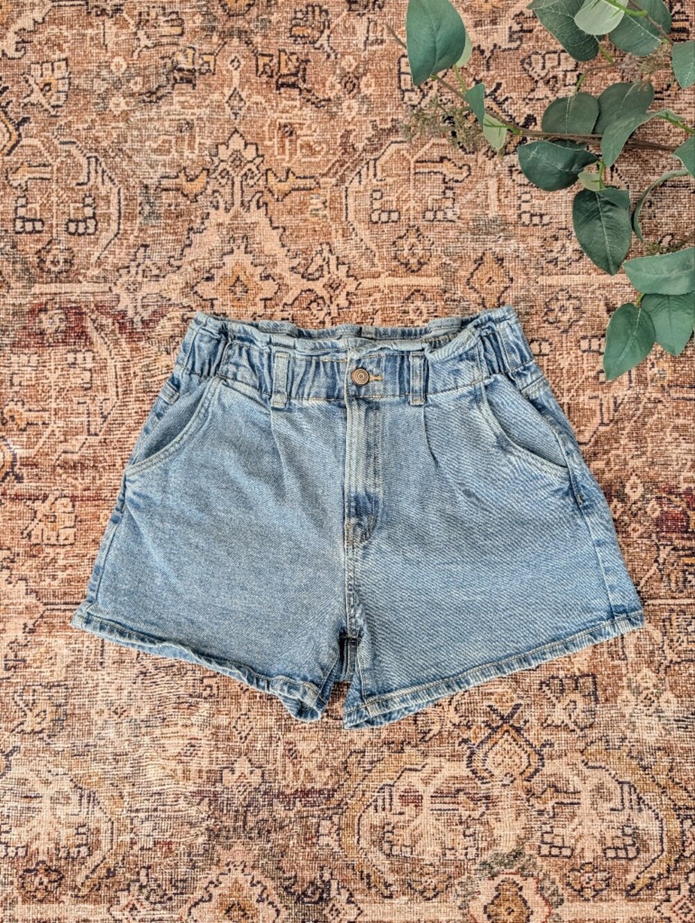 Dex paper bag jean shorts 6